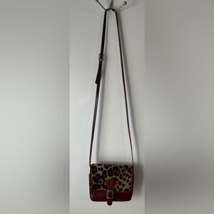 Vera Pelle Leather and Calf Hair Crossbody